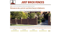 Desktop Screenshot of justbrickfences.com.au
